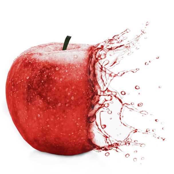 Manzana salpicadura roja
 - Foto, Imagen
