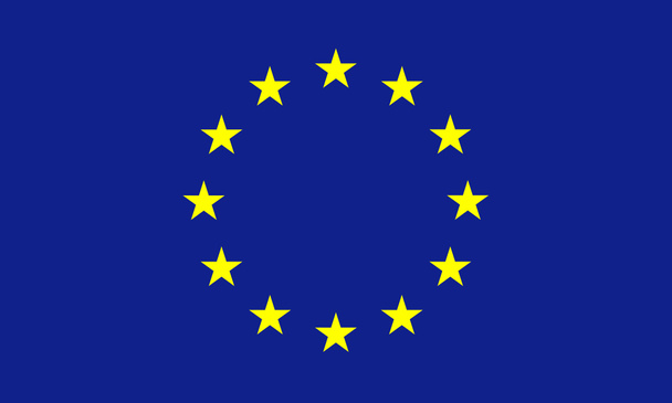 płaski flaga Unii Europejskiej - Zdjęcie, obraz