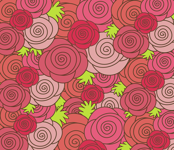 Floral background of roses - Διάνυσμα, εικόνα