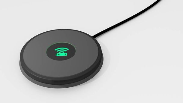 Wireless charging pad for mobile phone and tablet - Zdjęcie, obraz