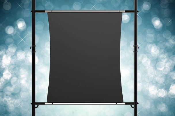 zwart canvas stretch op metalen pijp - Foto, afbeelding