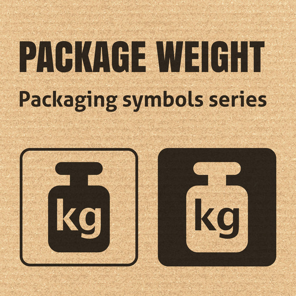 PACKAGE WEIGHT packaging symbol  - Vector, Image