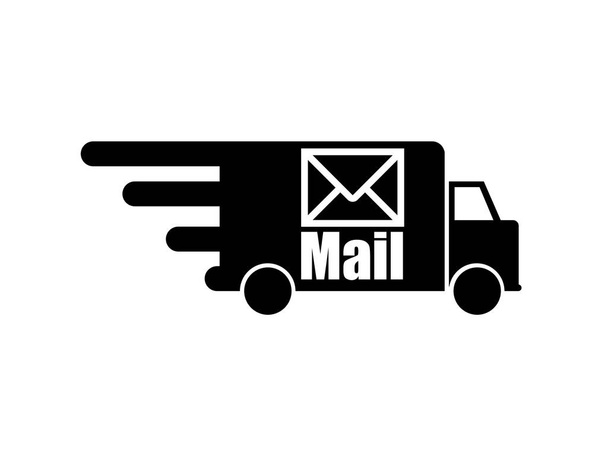 вектор значка почтового грузовика
 - Вектор,изображение