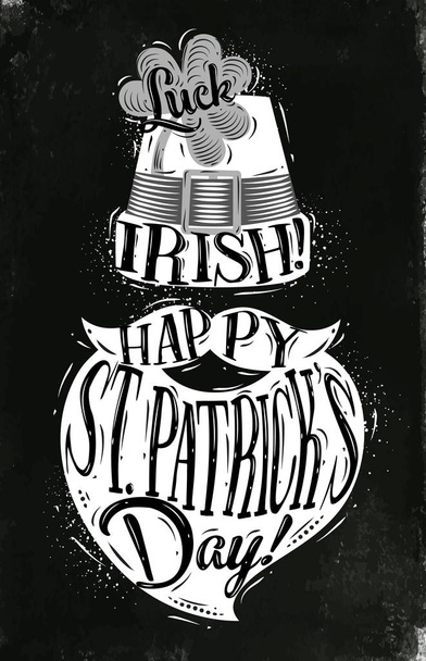 Poster St Patrick chalk - Vector, imagen