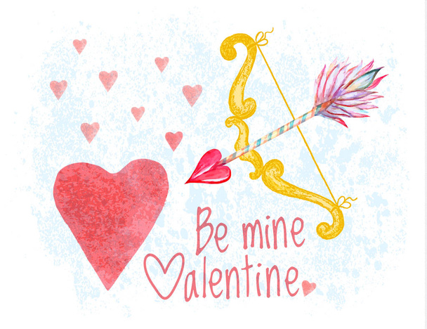 Congratulation card vector on Saint Valentines Day - Vector, afbeelding