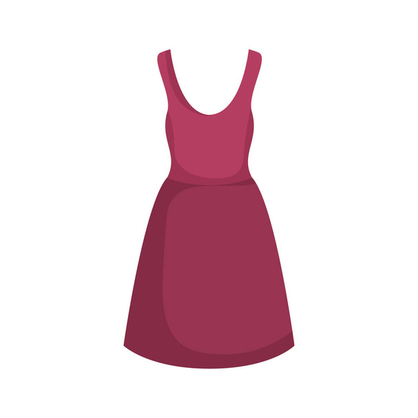 schattig vrouwelijke jurk pictogram - Vector, afbeelding