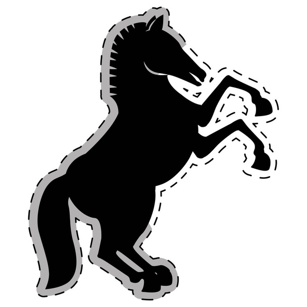 άλογο ιπποειδών εικονίδιο εικόνας - Διάνυσμα, εικόνα