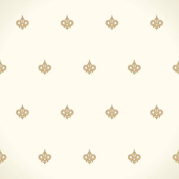 ベクターのシームレスなパターン。ビクトリア朝のスタイルでモダンなスタイリッシュな模様装飾的なバロック様式の背景。華やかな花の装飾のための壁紙 - ベクター画像