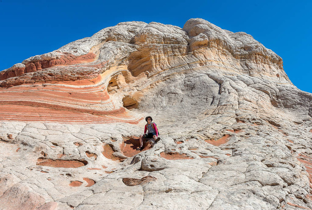Landscape of Rock Desert, White Pocket in Arizona - Fotó, kép