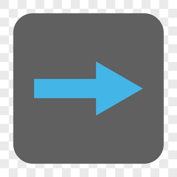 Arrow Right Rounded Square Button - Вектор, зображення