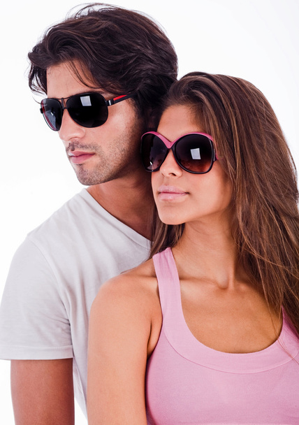 Young couple with sunglasses - Φωτογραφία, εικόνα