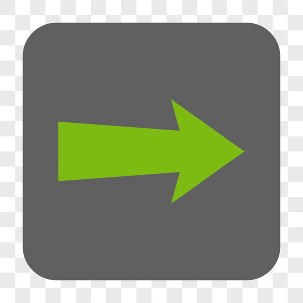 Arrow Right Rounded Square Button - Вектор,изображение
