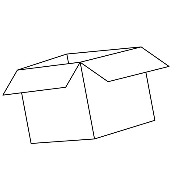 χάρτινο κουτί εικονίδιο εικόνας - Διάνυσμα, εικόνα