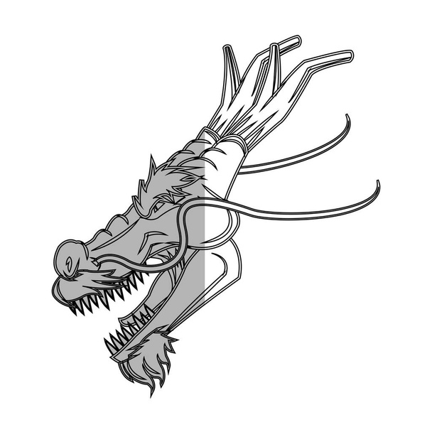 Dragon cartoon icon - Vector, Image