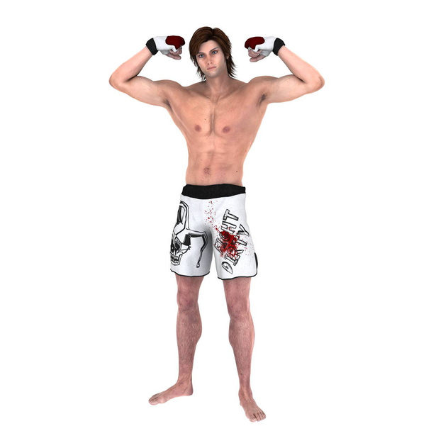 3D CG rendering of a martial artist - Photo, image