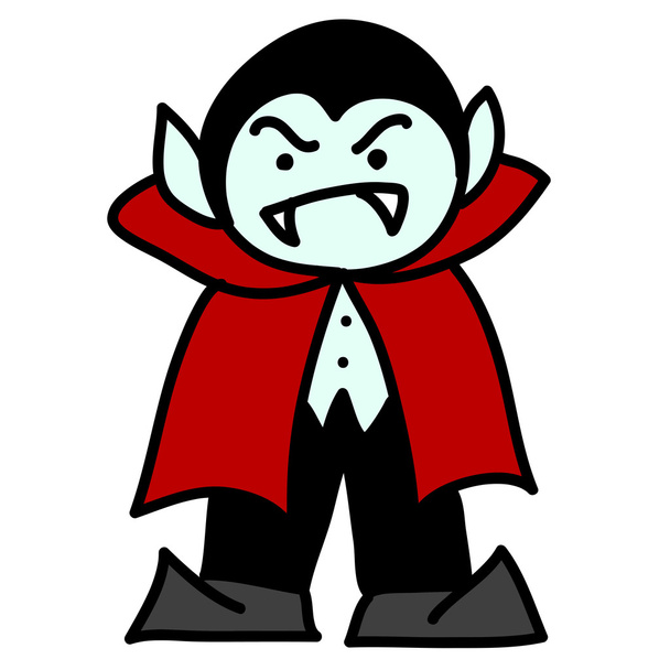 Prince Dracula on a white background vector illustration cartoon - Vektör, Görsel