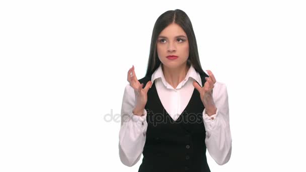 angry, frustrated business woman - Video, Çekim