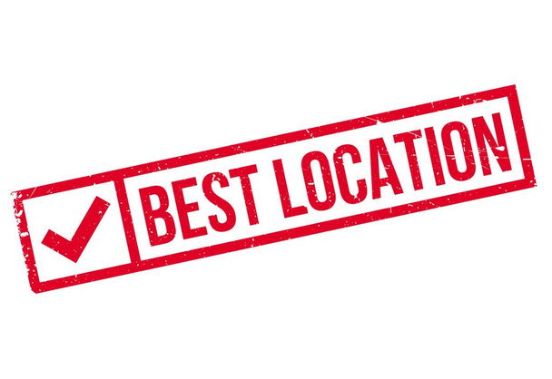 Best Location rubber stamp - Vector, Image