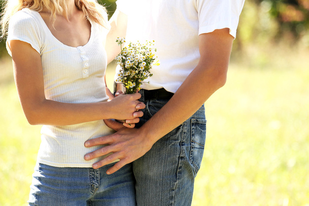 Couple in love outdoors - Valokuva, kuva
