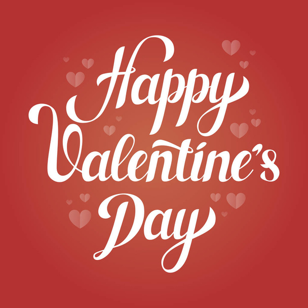 Saint Valentines day love poster with hearts - Vector, Image