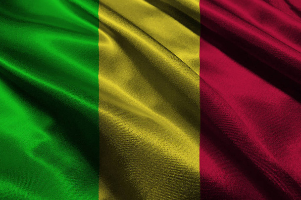 Bandeira nacional do Mali Símbolo de ilustração 3D. Bandeira Mali
. - Foto, Imagem