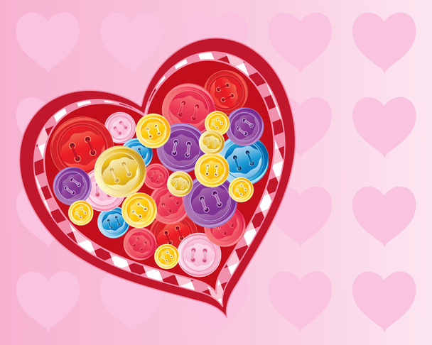 Button valentine - Vector, Image