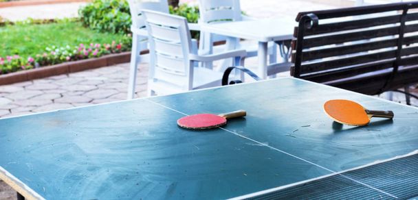 Table tennis ping pong table - Фото, изображение