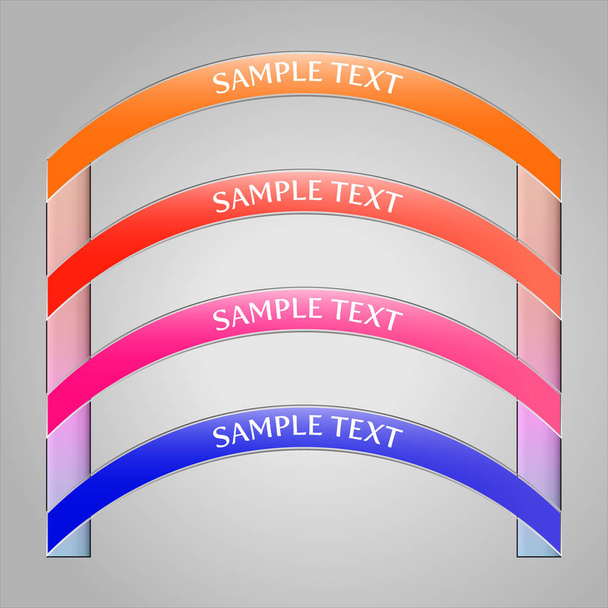 Colorful vector stickers - Vektör, Görsel