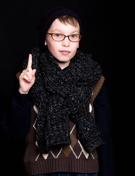 small boy nerd in glasses - Valokuva, kuva