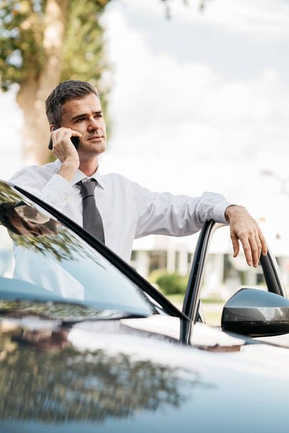 Confident businessman having a phone call  - Фото, зображення