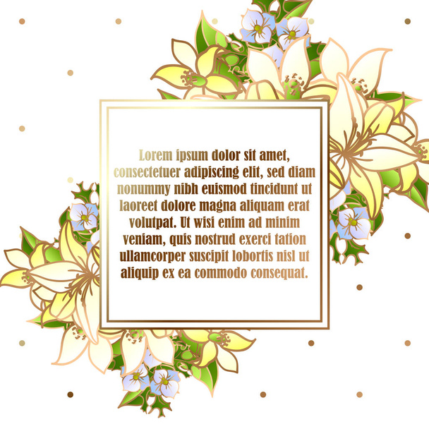 mooie bloemen sieraad - Vector, afbeelding