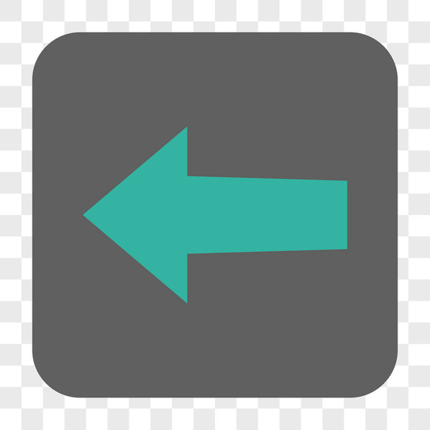 Arrow Left Rounded Square Button - Vector, Image