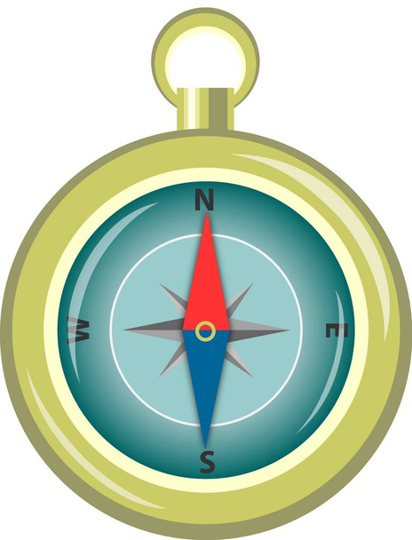 Glossy Compass With Windrose. Vector Illustration. EPS10 - Vector, Image