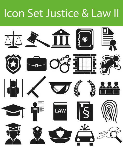 Icon Set Justice & Law II - Vector, Image