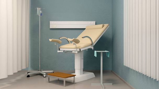 Prenatal room. Hospital. 3D rendering - Fotó, kép