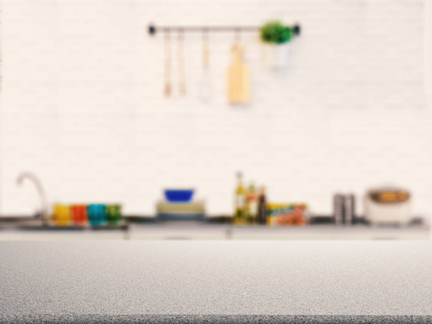 Granit-Theke mit Küche Hintergrund - Foto, Bild