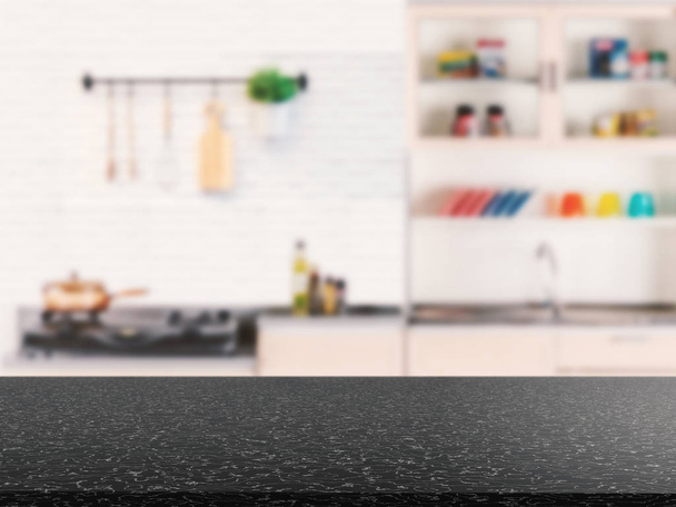 гранітна стільниця з фоном кухонного шафи
 - Фото, зображення