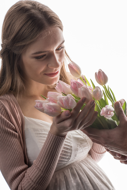 Junge Frau mit Blumen - Foto, Bild
