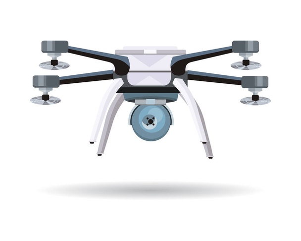 Flying Drone Vector Illustration in Flat Design - Vektor, obrázek
