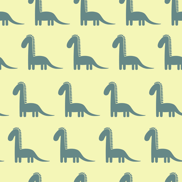 Dinosaur  cute illustration pattern - Vector, Image