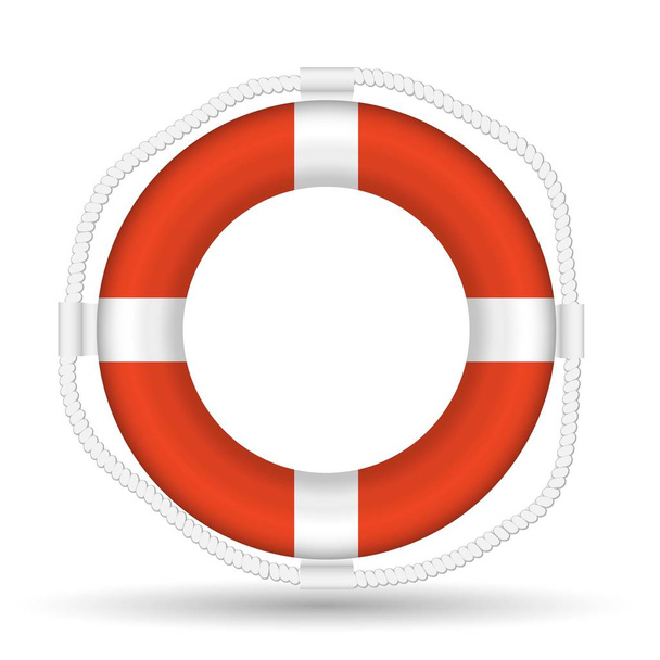 lifebuoy flat icon - Vetor, Imagem