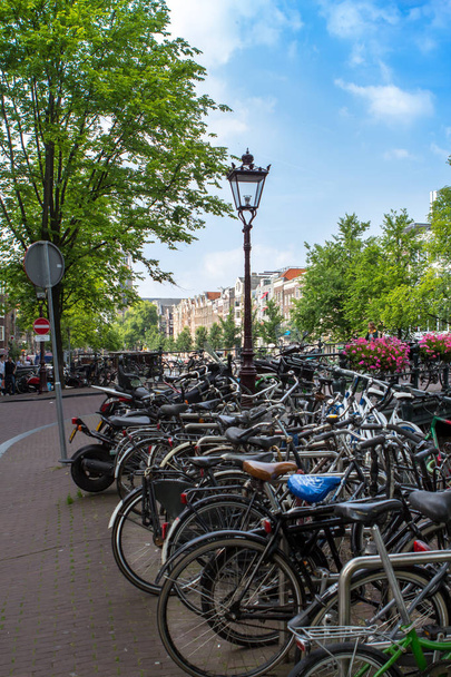 Bicycle parking in Amsterdam - Foto, Imagem