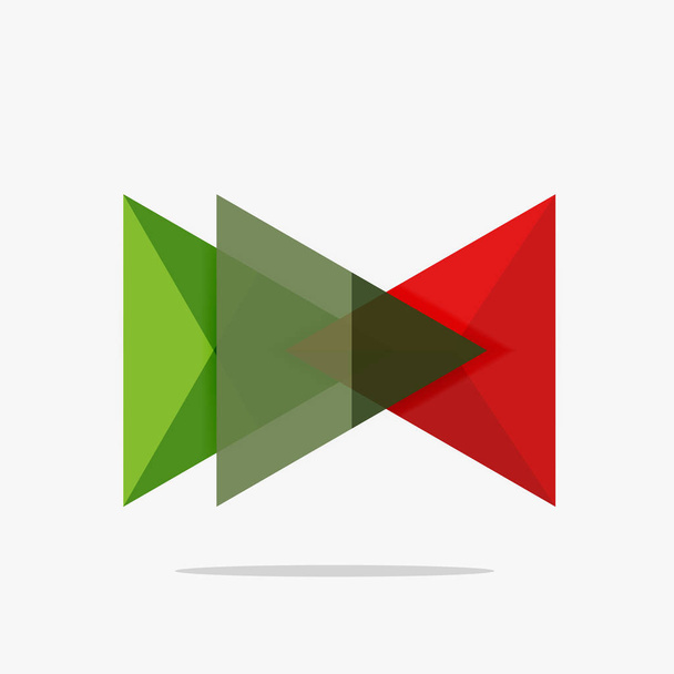 Plantilla de negocio de diseño de triángulo en blanco
 - Vector, Imagen