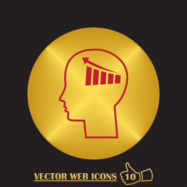cabeza humana e icono gráfico
 - Vector, imagen