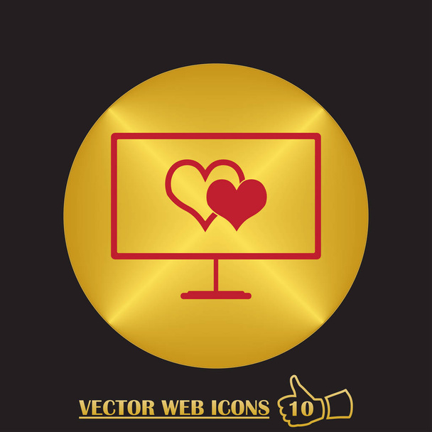 Vektor ikonra kattintva. hallja szerelem ikon - Vektor, kép