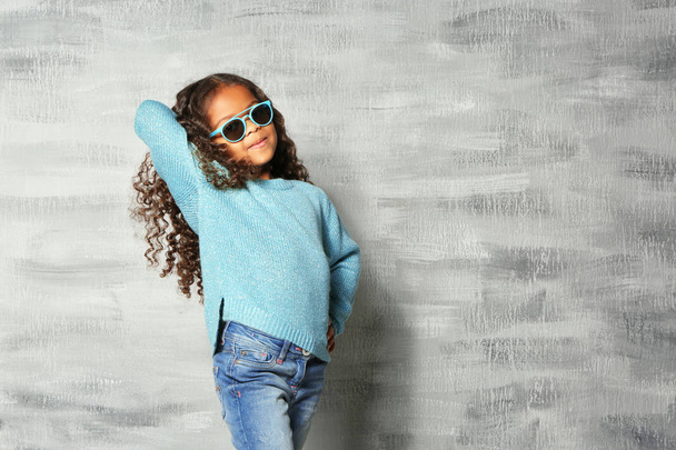 Cute little African American girl - Valokuva, kuva