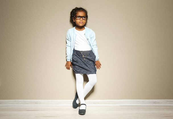 Cute little African American girl - Zdjęcie, obraz