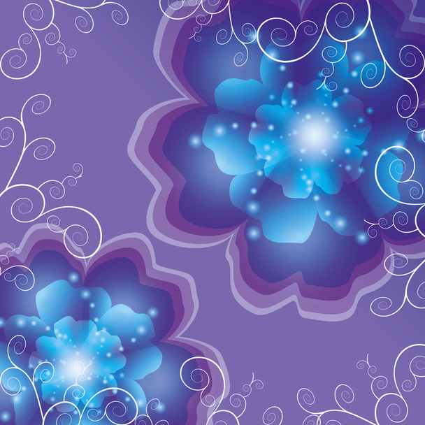 fondo abstracto con flor - Vector, imagen