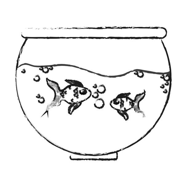 Fishbowl мультфільм значок
 - Вектор, зображення