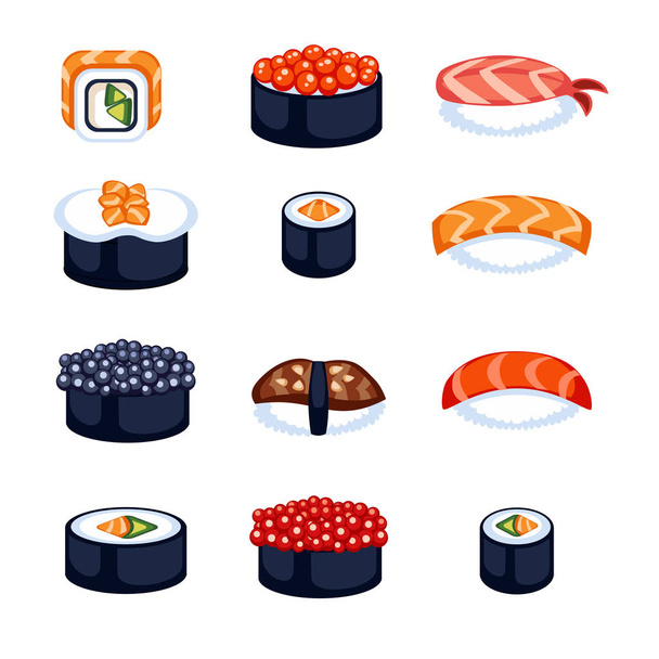 Sushi food vector illustration. - Vector, imagen
